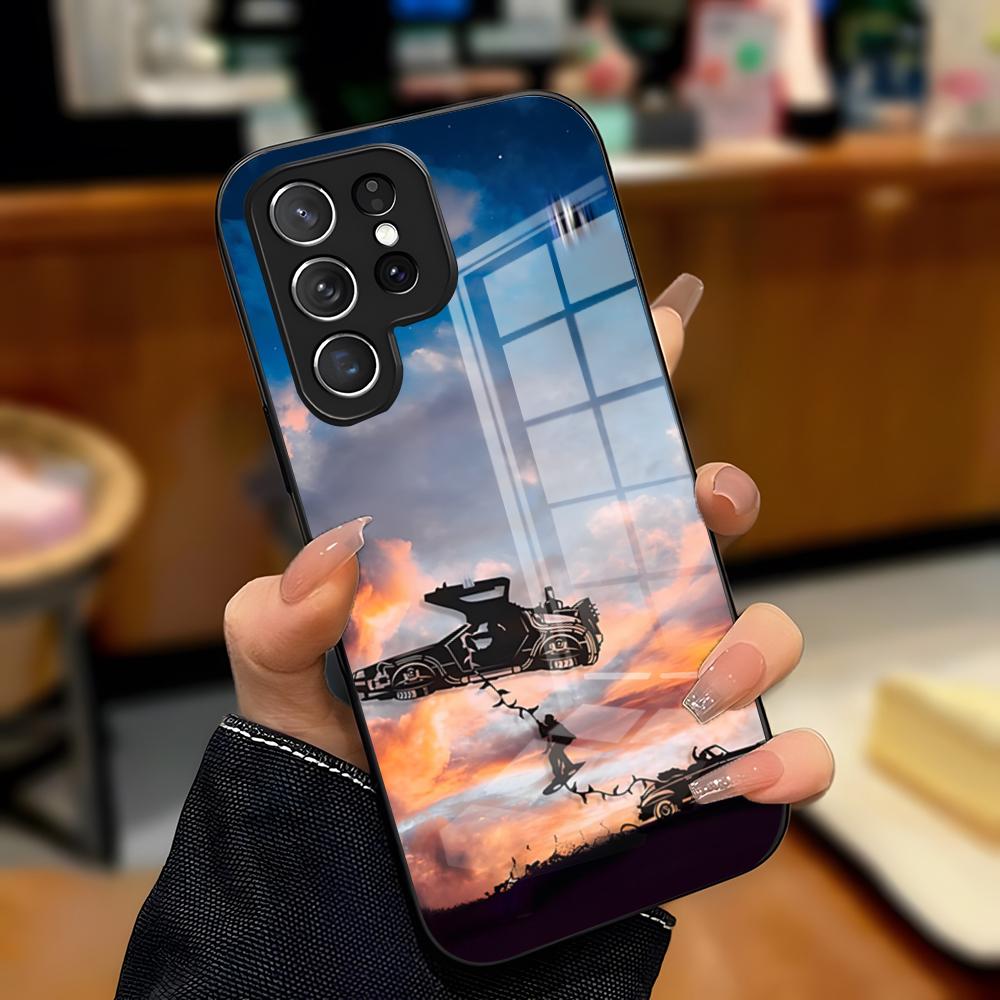 Горячий чехол для телефона из фильма «Назад в будущее» для Samsung S26 S25 Plus S20 S20 Plus S22 Ultra S23 FE S21 Plus S21 Ultra Стеклянная крышка