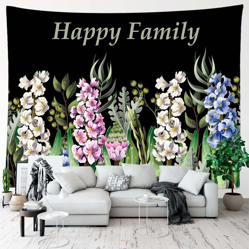 Гобелен с растениями, настенное украшение для комнаты, тропические листья, цветок, пейзаж, гобелен, фон, домашний декор для спальни