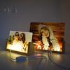 Sublimation Acrylic Photo Frame with LED Light Heat Press DIY Wooden Stand LED Lighted Picture Frame Home Decor
