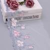 1Y Wide 20CM Grey Flower Lace Fabric Accessories For  Handmade DIY Clothing Wedding Dress