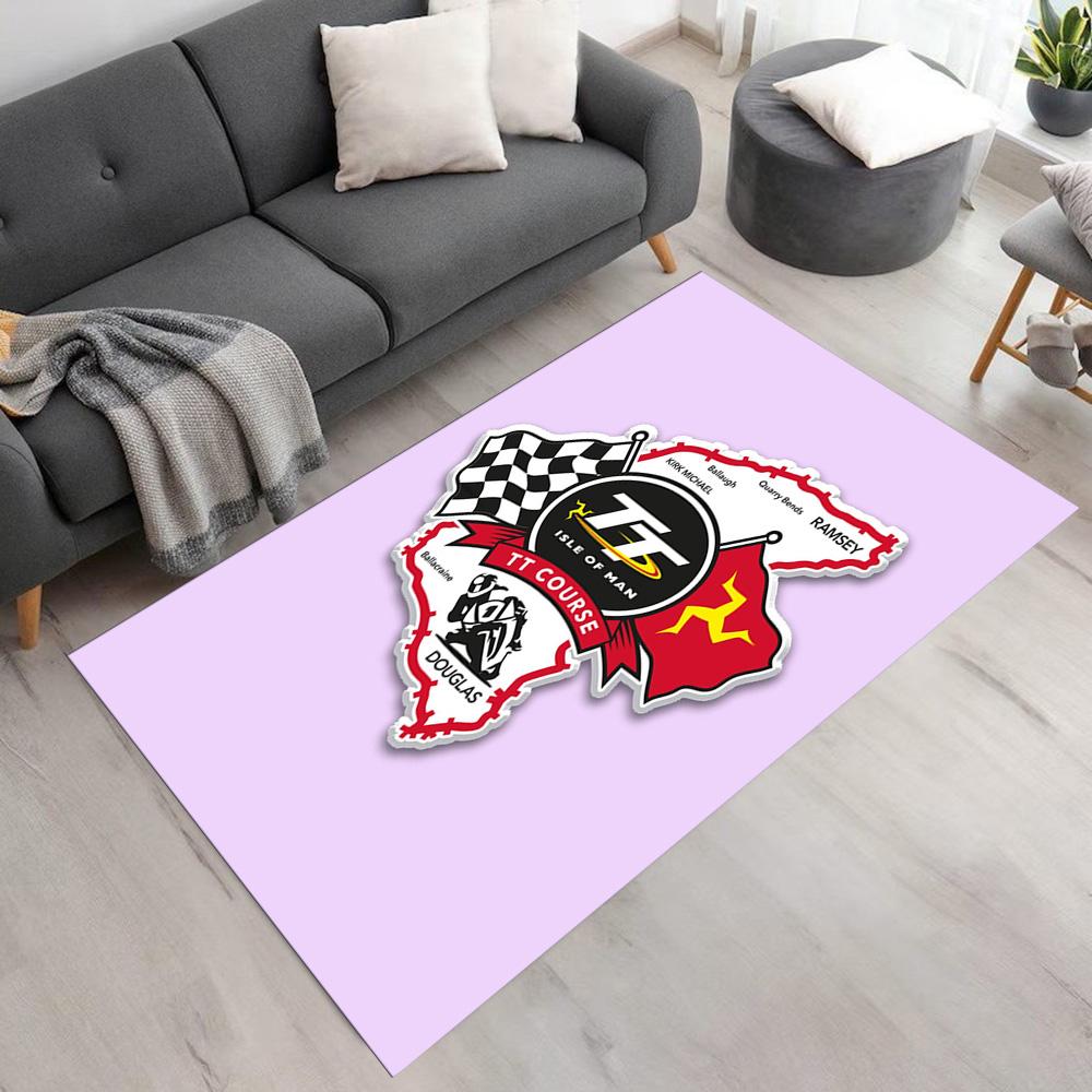 Isle Man Tt Floor Mat Perfect for Hallway Entryway Kitchen Decorate room Antislip Carpet Decorate Offices Gift for Festivals