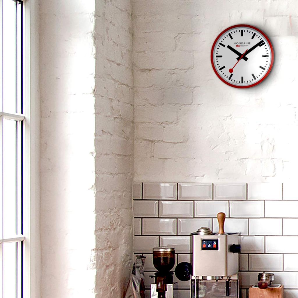 MONDAINE Wall Clock Red A990.CLOCK.11SBC [Item]