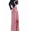Vintage Star Embroidery Jeans Women Spring and Autumn High Waist Loose Wide Leg Pants