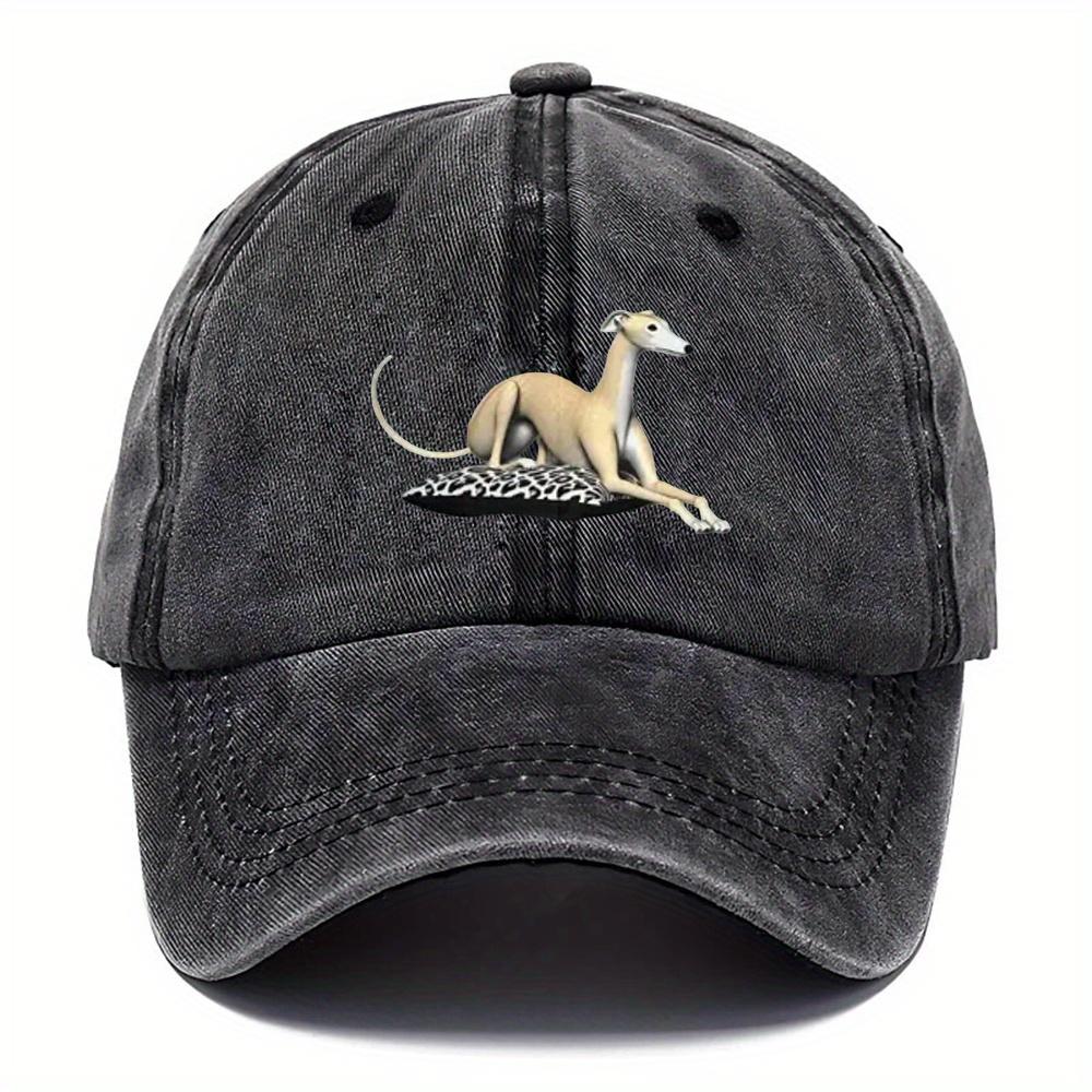 Dog print hat fashion style washed hat DAD hat