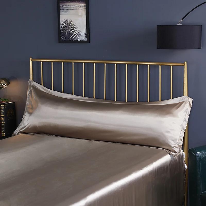 Multicolor Design Emulation Silk Satin Long Pillowcase Pillow Cover Pillow Case For Healthy Standard 48x120cm/48x150cm