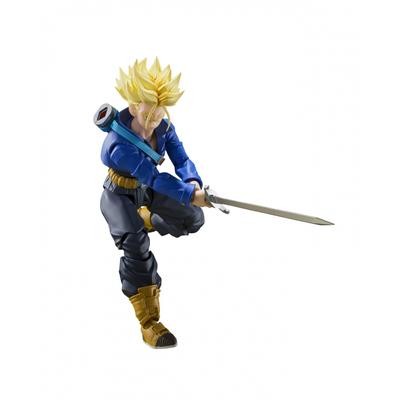 SHFiguarts Dragon Ball Z Super Saiyan Стволы — Мальчик из будущего — Приблизительно. Подвижная фигурка, окрашенная в ПВХ и АБС-пластик, 140 мм