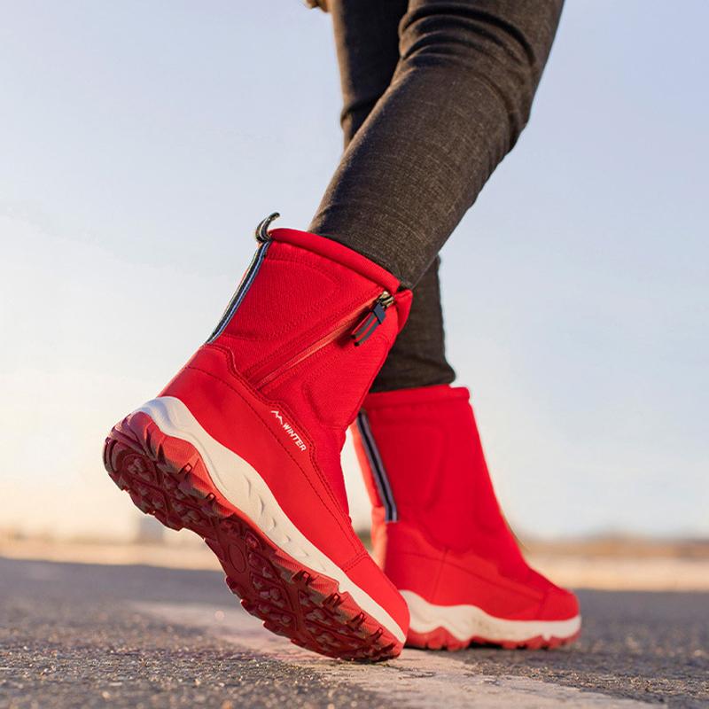 Женские уличные зимние новые зимние ботинки, утепленная теплая зимняя обувь, нескользящая водонепроницаемая короткая хлопковая обувь