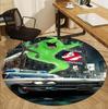 Ghostbusters Pattern Round Rug, Indoor/Outdoor Mat, for Picnic, Gameroom, Bedroom, Office, Living Room, Home Decor Carpet, Birthday Gift