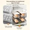 1pc Automatic Double Layer Rolling Egg Storage Box for Chicken and Duck Eggs - Convenient and Space-Saving Egg Organizer