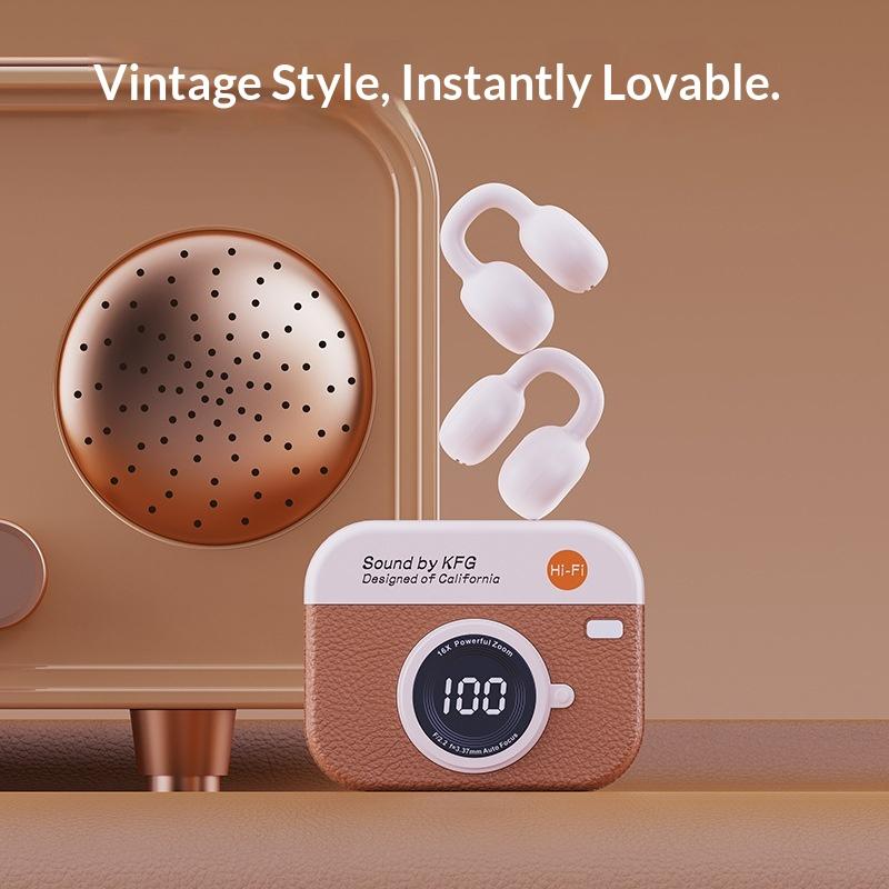 Xiaomi Arrival Clip-On Wireless Bluetooth Earphones Cartoon Style Headphones with Digital Display Stereo Sound Portable Built-In Mic
