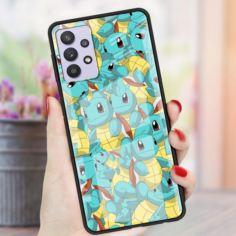 Стеклянный чехол для Samsung Galaxy A52 A71 A50 A51 A70 A21s A31 A72 A10 A12 A30 A22 5G, чехол для телефона Pkemon