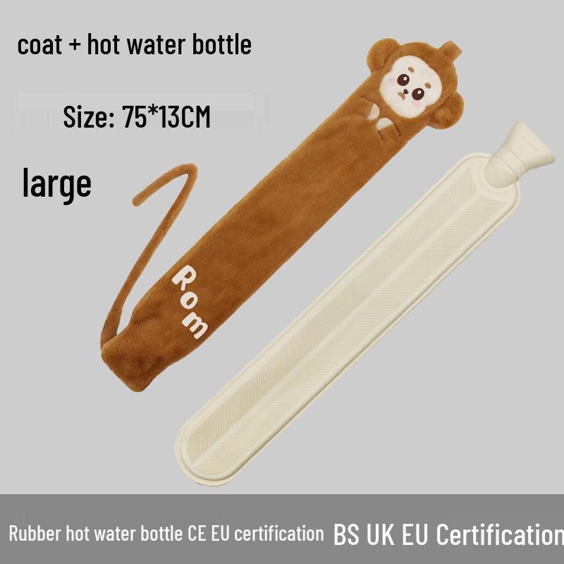 Explosion-Proof Hot Water Bottle: Rubber Design for Stomach and Feet, Long-Lasting Warmth