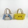 Cartoon Cotton Thread Bag Handbag Large Capacity Cotton Rope Woven Storage Bag Shoulder Basket Bag Versatile