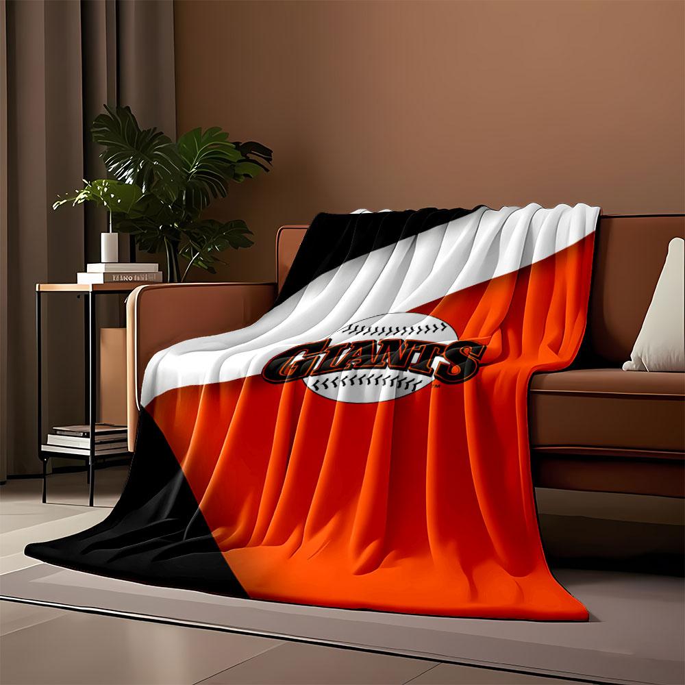 Giants Logo on Baseball Background print blanket soft and cozy perfect for the living room bed sofa or a nap,gift
