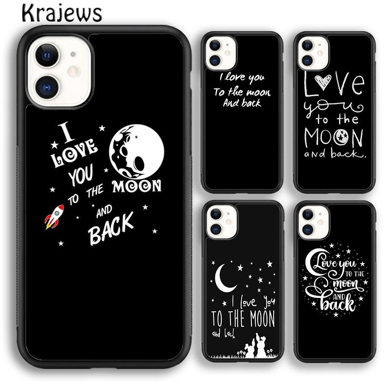 Krajews I Love You To The Moon And Back Soft Phone Case Cover For iPhone 17 Air 16 15 14 plus 11 12 13 pro max Fundas