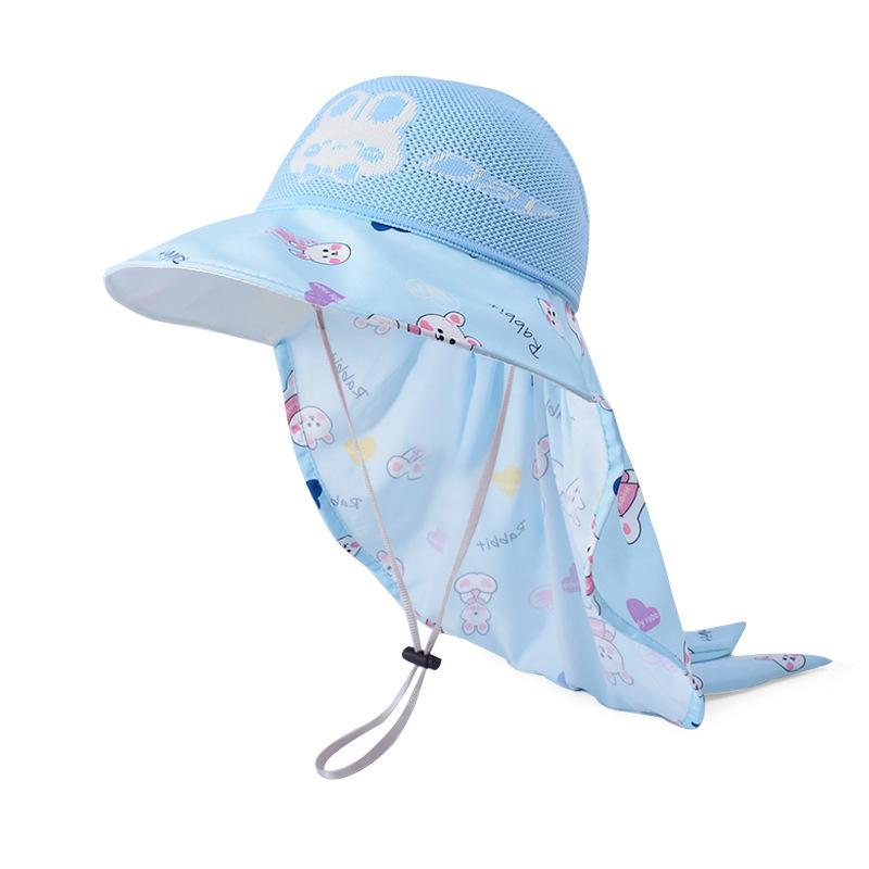 1096 children's hat cartoon cute sunscreen sun hat boys and girls big brim shawl empty top breathable bucket hat