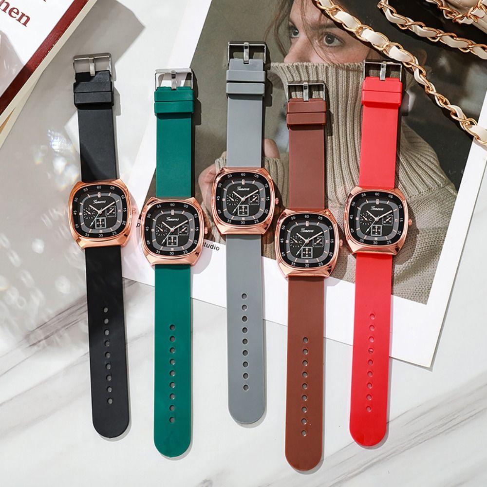 Silicone Strap Quartz Watch Casual Electric Watch Creative Wristwatch  Female
