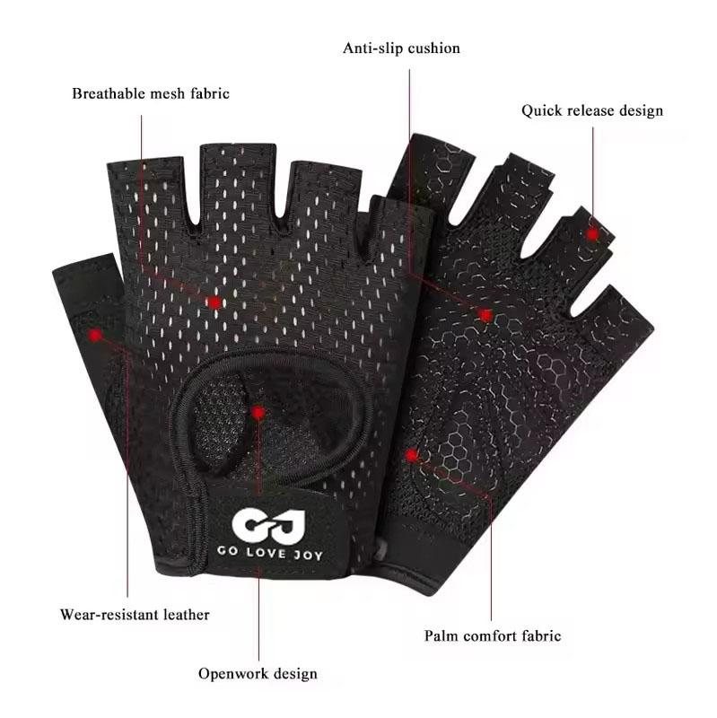 Gym Fitness Gloves Women Breathable Quick-drying Half Finger Anti-slip Outdoor Sport Cycling Gloves Weight Lifting Yoga Gloves