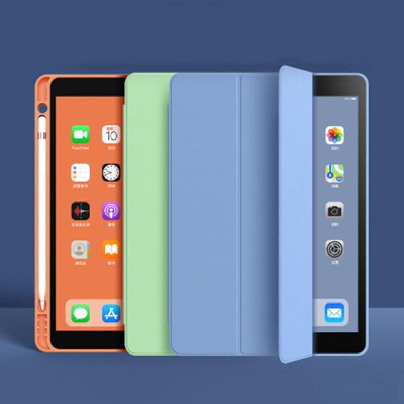 Чехол для iPad Pro 11 10,5 Air 3 Smart Cover 2019 iPad 10,2 8th 9,7 Mini 4 5 с подставкой для карандашей 5-го, 6-го поколения