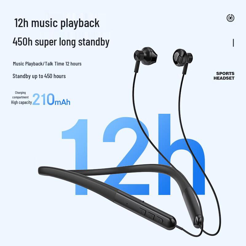 Беспроводные спортивные Bluetooth-наушники Newman C6 с шейным ободком