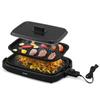 IRIS OHYAMA Hot Plate Black Grill Style Hot Plate 2 Pieces Simple Yakiniku Takoyaki IHA-A20-B