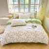 100% Cotton Printed Duvet Cover Set with Pillowcases - Floral Style Bedding Set Breathable  Hypoallergenic Machine Washable