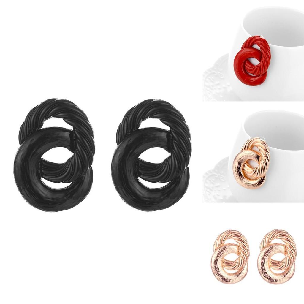 Стильные геометрические серьги-кольца из сплава для женщин, идеально подходящие для любого случая