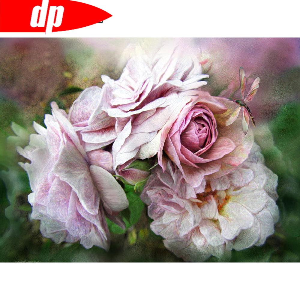 Алмазная картина вышивка цветы картина стразы полный дисплей полный круглый прибытие алмаз