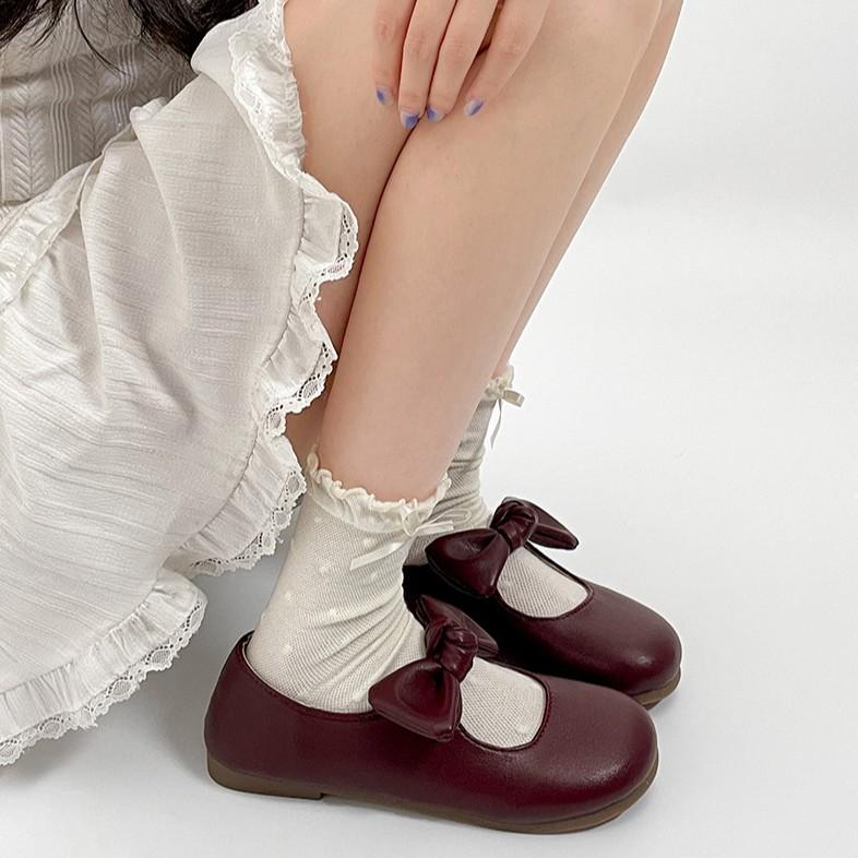 Red Retro French Light Mouth Flat Sole Shoes Women's Summer 2025 New Models with Skirts Versatile Inner Height Increase Mary Jane Shoes