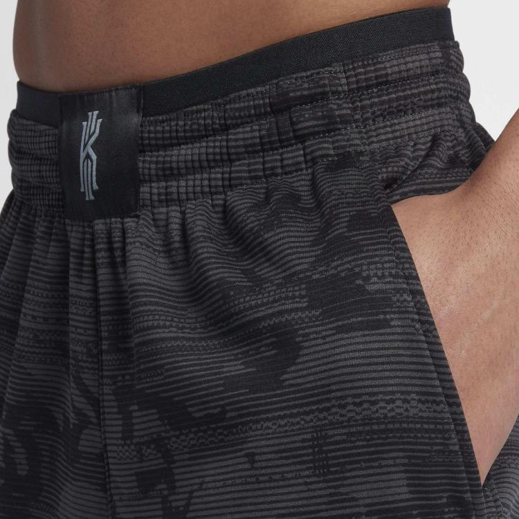 Nike Эластичные брюки Dri Fit с камуфляжным принтом, повседневные, мужские, низ, угольно-черные 890656-060