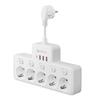 EU AC Plug Независимый выключатель настенный удлинитель 5 AC европейский стандартный сетевой фильтр с 3 USB 1 C портами зарядки