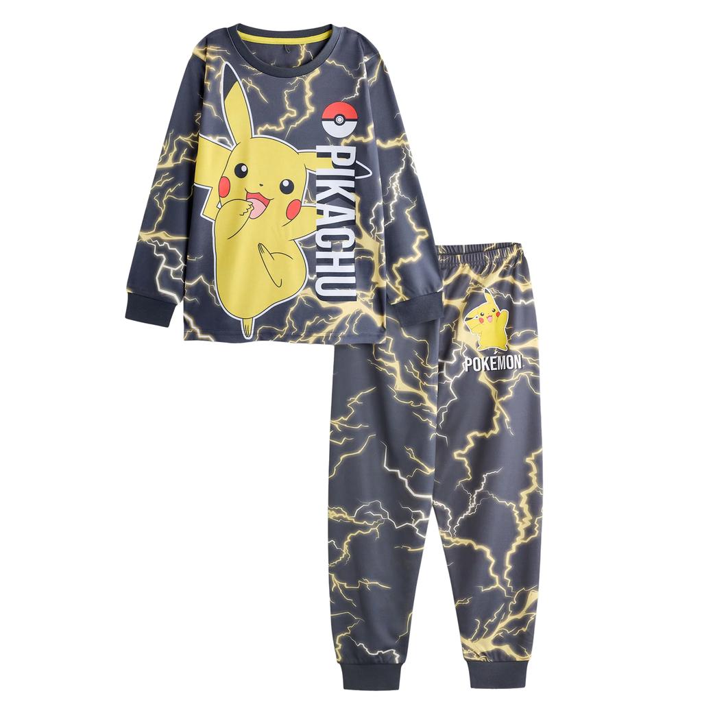 Pokemon Boys Pikachu Long-Sleeved Long Pyjama Set