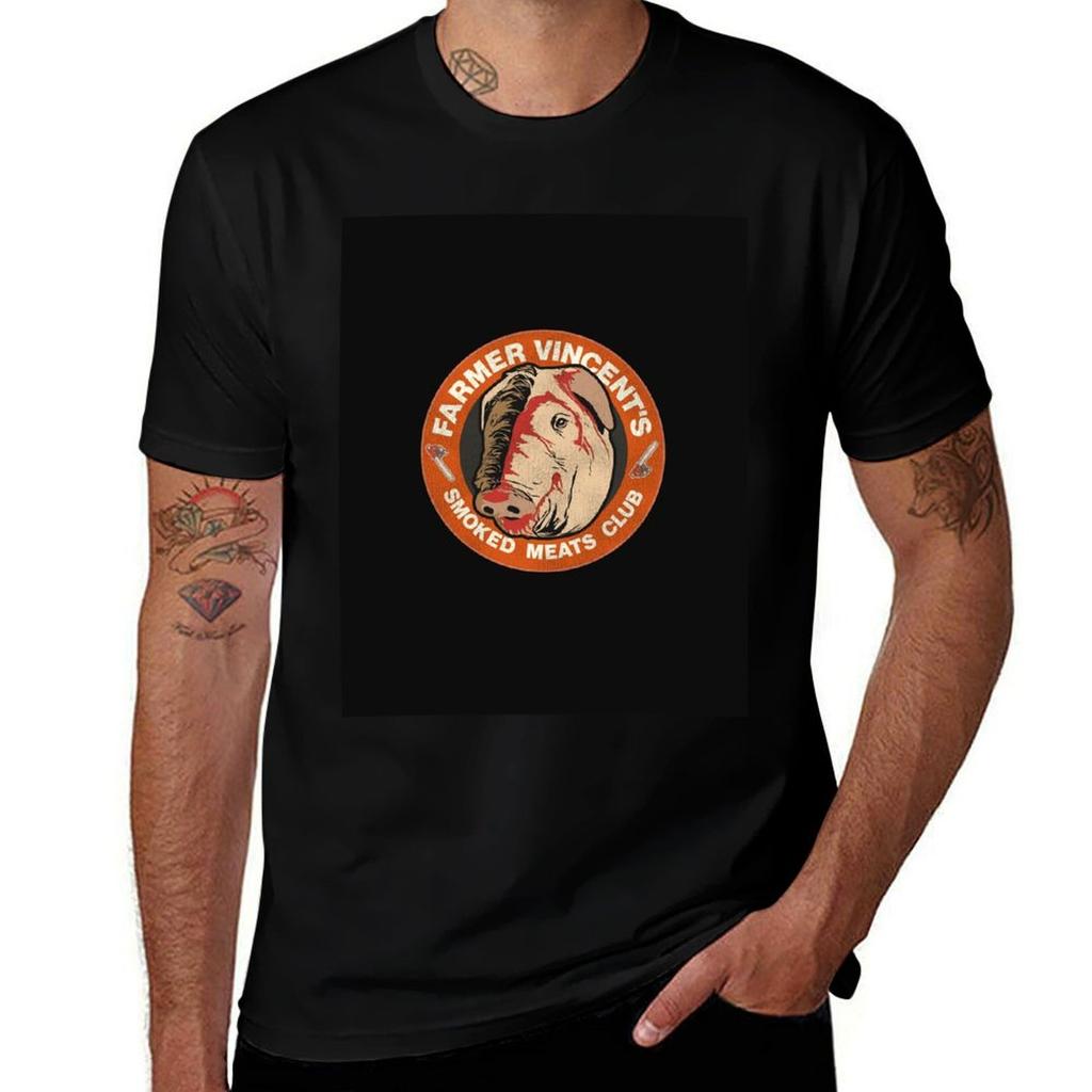 Farmer Vincents Smoked Meats Club Tshirt T Shirts For Man Pack White Tshirt
