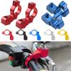2 Pcs Motorcycle Bike ATV Rear View Mirror Bracket Mount Adapter Holder Clamp Screw CNC Aluminum 22mm 7/8" Handlebar Universal