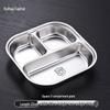 HUIHUADU 304 Stainless Steel Divided Meal Tray