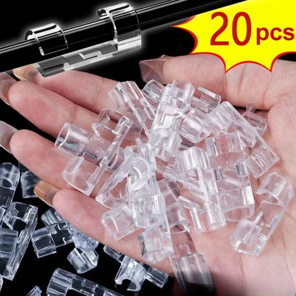 Plastic Material Cable Management Clips Self Adhesive Cord Holder Desktop Cable Arrangement