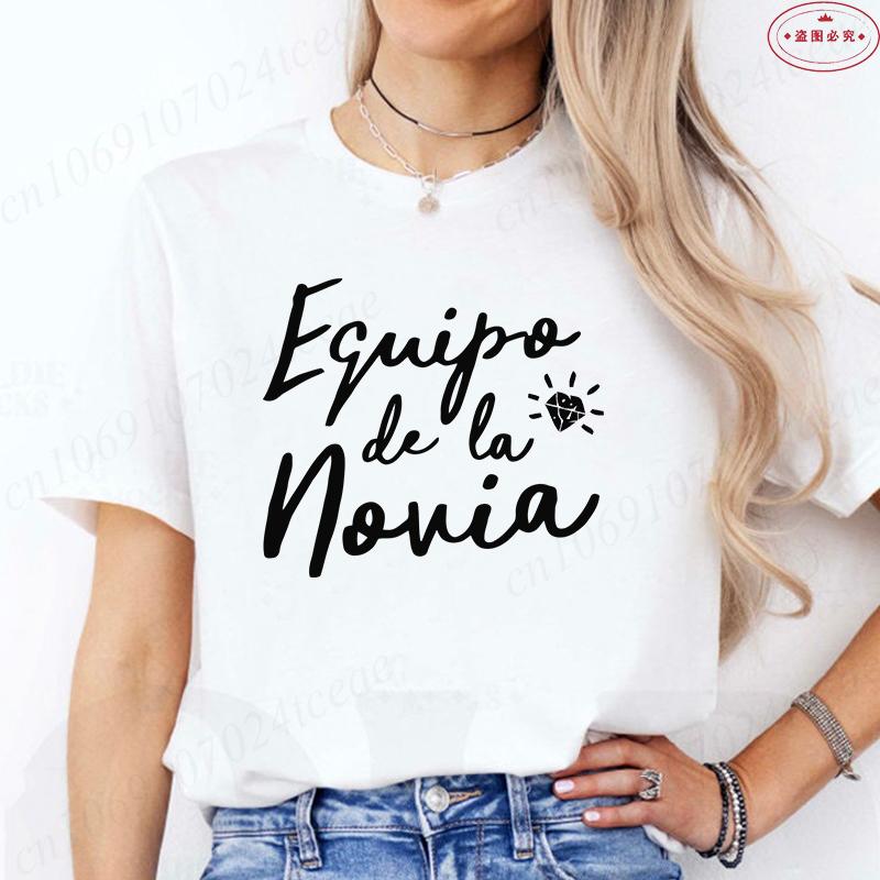 Spanish Woman Bachelorette Hen Party T Shirt Girl Team Bride T-Shirt Woman Single Farewell Blouses Funny Bridal Wedding Tees