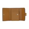 MCM Tracy Signature Print Coated Canvas And Leather Wallet Small Women wallet Cognac-Brandy-Brown Black MYSESXT01CO001
