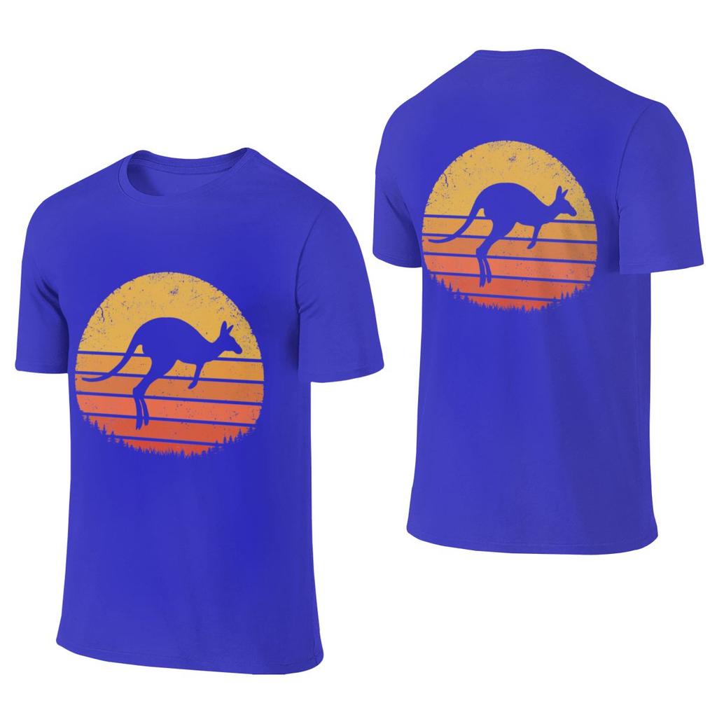 Kangaroo Retro Hong Kong Style Reversible Tshirt Retro Street Fun Prints Cotton Tee