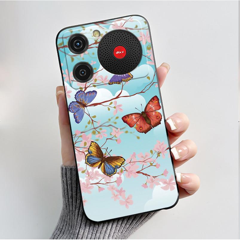 Для Nubia Music Case Z2353 Бабочки Цветы Силиконовый Чехол для Телефона Для ZTE Nubia Music Funda Защита Ударопрочный Бампер Оболочка