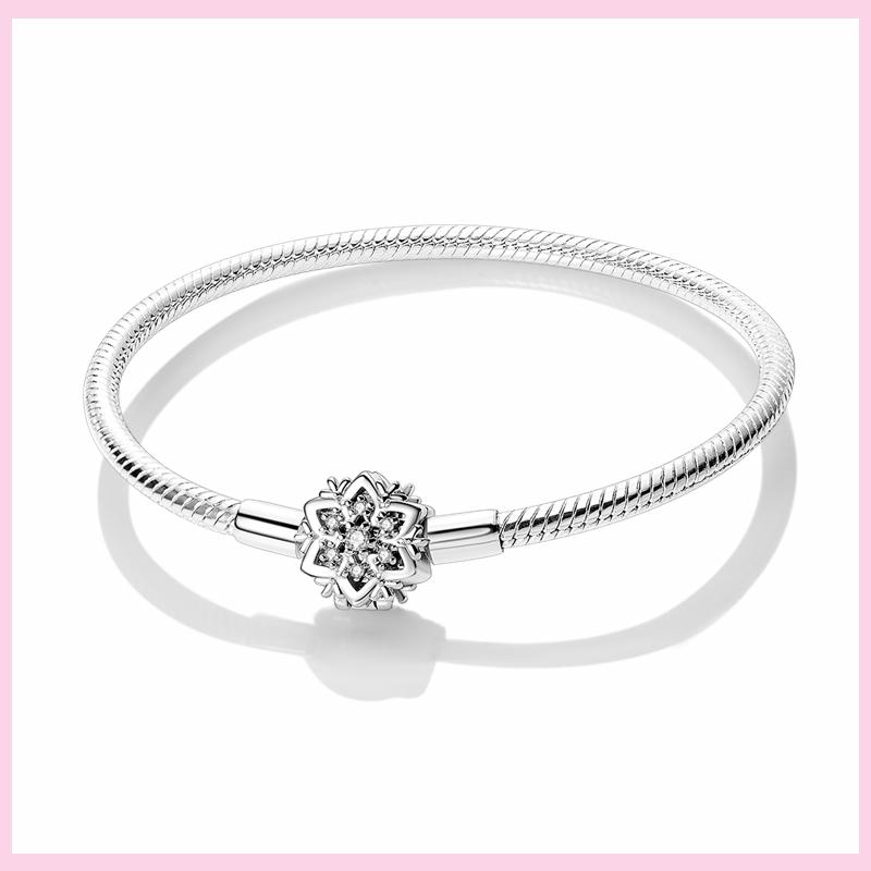 925 Sterling Silver Bracelet Star Moon Blue Eyes Zircon Heart Safety Chain Bracelets Snake Bone Chain Fit DIY Charms Jewelry