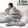 Chunky Hand-woven Knit Blanket Merino Wool Woolen Yurn Blanket Extrem Knitting Chunky Blanket
