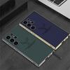 For Samsung Galaxy S24 Ultra Case Deer Pattern Electroplating TPU+PC+PU Phone Back Cover