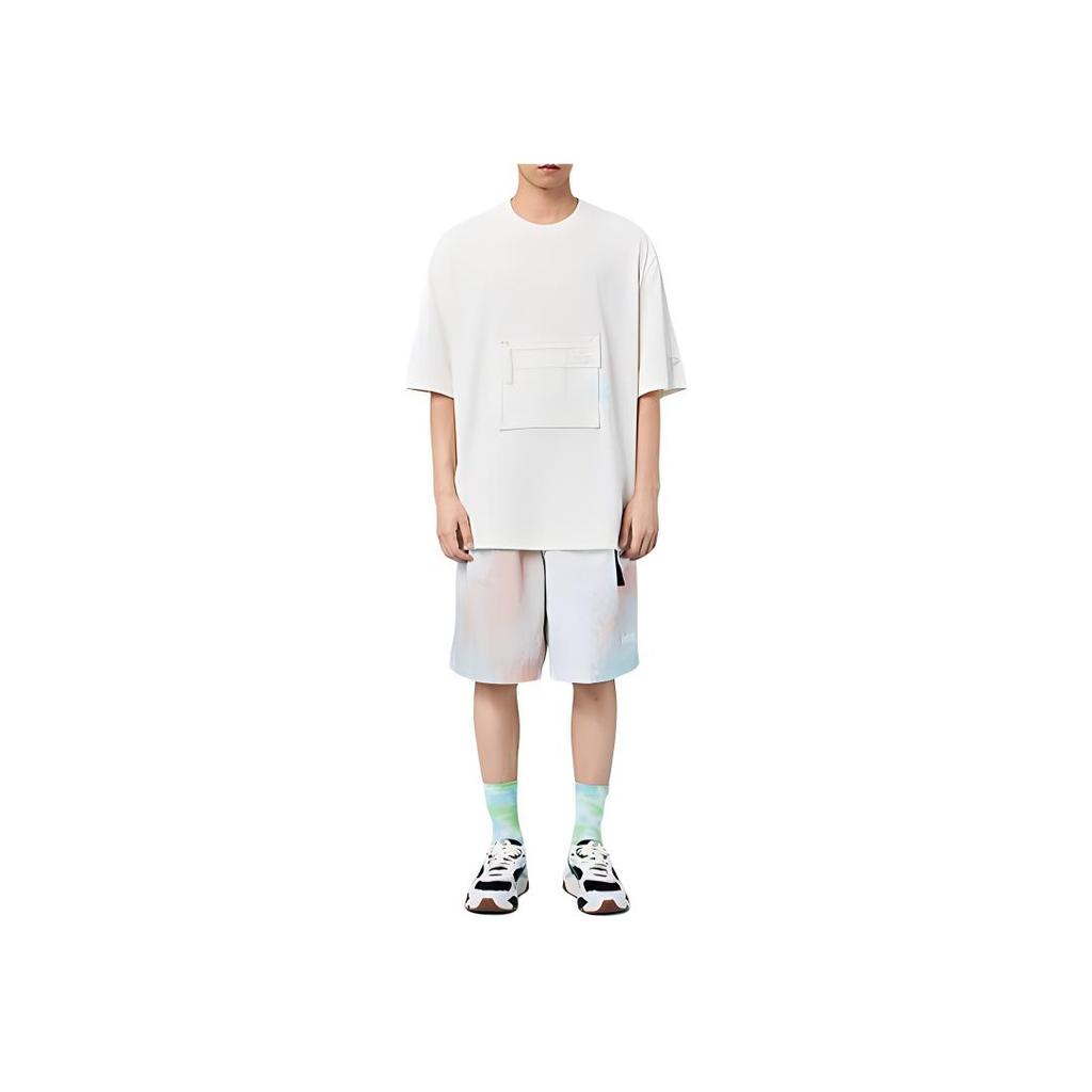 Puma X Pop Mart Collaboration Модные, приятные для кожи, удобные, со средней талией, пятиточечные, повседневные шорты, мужские шорты, белые 534818-99