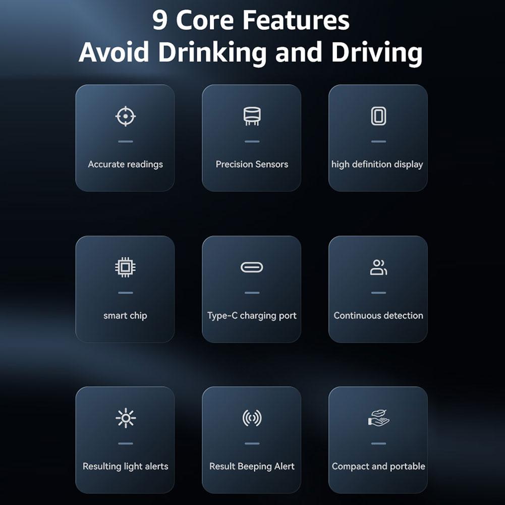 Алкотестер Автоматический Алкотестер Профессиональный Тестер Тест Алкоголя Алкоголь HD Экран Цифровой Дисплей Светодиодные Инструменты Для Анализа Дыхания D7S9
