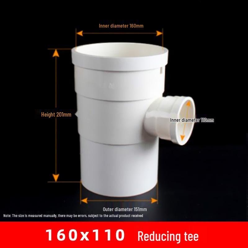 PVC Drainage Reducing Unequal Tee with Inspection and Socket Spigot