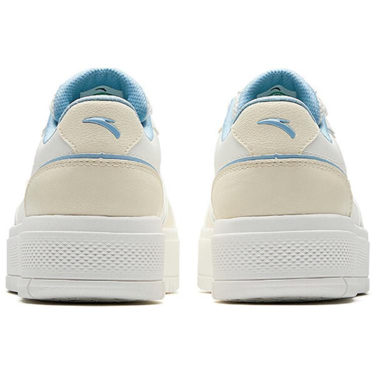 Anta Breathable Lightweight Height Increasing Low top Skateboard Shoes Women's White Blue Beige 122528032-3