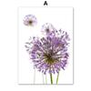 Lavender Picture Nordic Minimalist Canvas Painting Flower Wall Art Prints Purple Art Posters and Prints for Living Room No Frame