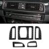 5pcs Carbon Fiber Car Interior Air Conditioning Vent Outlet Trim Cover Stickers Accessories for BMW F10