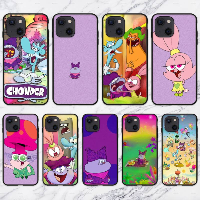 Милый мультяшный чехол для телефона с Чаудером для iPhone 11 12 Mini 13 14 15 Pro XS Max X Plus SE XR